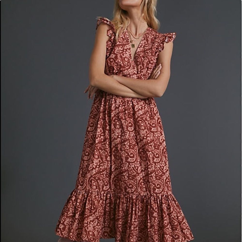 ANTHROPOLOGIE BY ATSU ALTIMRA MIDI DRESS
